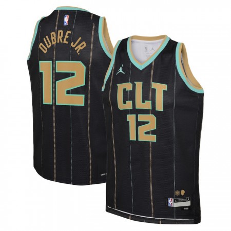 Män Charlotte Hornets Tröja Kelly Oubre JR 12 Jordan 2022-23 City Edition Svart Swingman